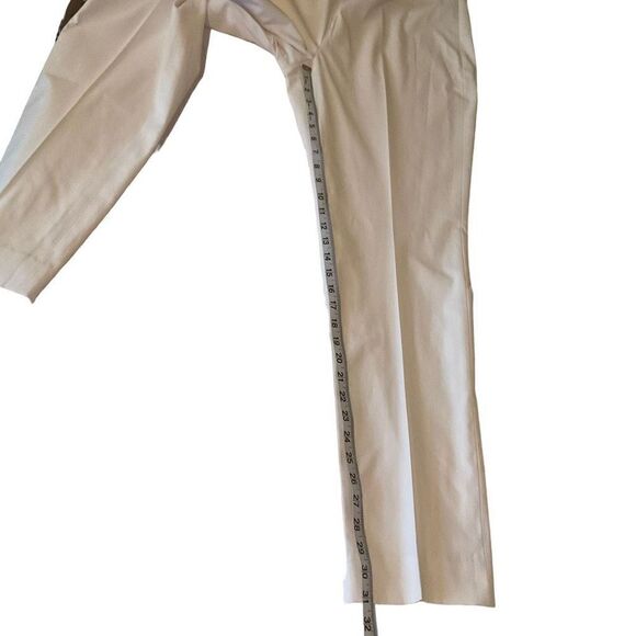 Doncaster Pants Dress White Ivory Flat Front Side Zipper Tapered Legs 14 - Picture 8 of 13